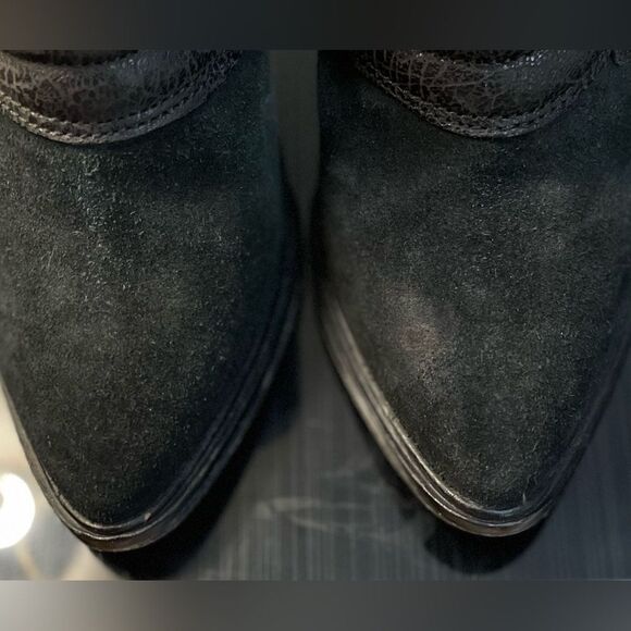 All Saints Leather Black Ankle Boots Size 9.5 - Picture 11 of 16